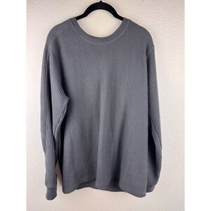 Rails Womens Medium Gray Waffle Knit Long Sleeve Top Casual Everyday Minimalist